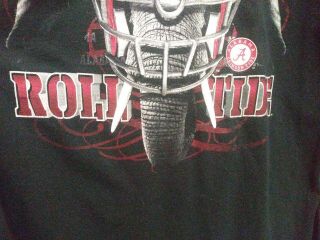 University Of Alabama Football Mens Long Sleeve Black T Shirt Size L ROLL TIDE 2