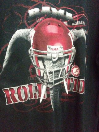 University Of Alabama Football Mens Long Sleeve Black T Shirt Size L ROLL TIDE 3