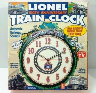 Lionel 100th 1900 - 2000 Anniversary Train Clock Limited Edition 1999 W/auth Card