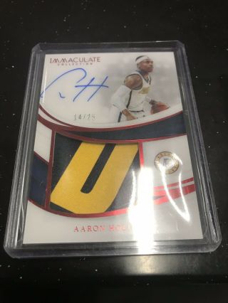 2018 - 19 Immaculate Aaron Holiday Rc Auto /25 Rpa Patch Pacers Rookie