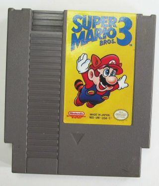Mario Bros 3 Cartridge Nintendo Nes 1985 Video Game Brothers Vintage