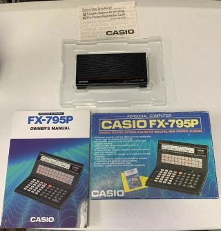 Vintage Casio Fx 795 P Personal Handheld Computer Calculator - Nib Nos