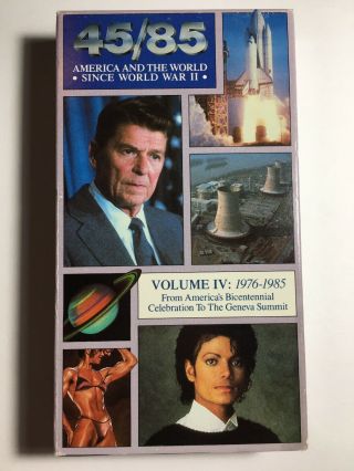 Vintage Vhs 1986 45/85 Volume Iv 1976 - 1985 America And The World Since Wwii Rare