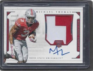 Michael Thomas 2016 National Treasures Colossal 2 Color Osu Patch Auto Rc D /99