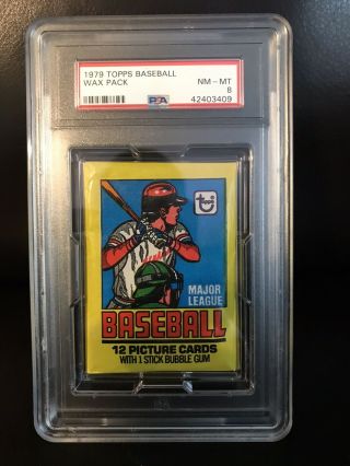 1979 Topps Baseball Wax Pack Graded Psa 8 Nm Possible Ozzie Smith Rookie ?
