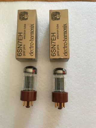 Matched Pair Electro - Harmonix 6sn7eh Gold Pins Tubes,