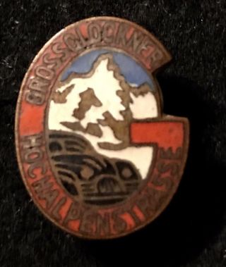 Grossglockner High Alpine Road Vintage Pin Badge Austria Souvenir Travel Lapel