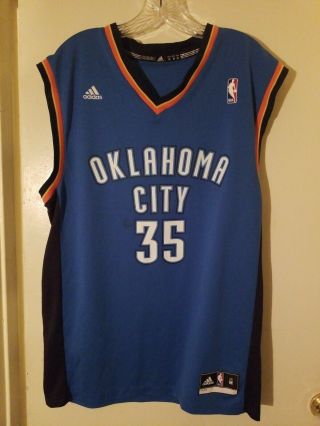 Adidas Nba Oklahoma City Thunder Kevin Durant 35 Basketball Jersey Size M