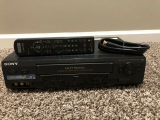 Sony Slv - N51 Vhs Vcr Player Video Recorder With Remote -