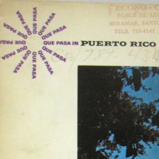 Puerto Rico Official Visitors Guide November 1968 Que Pasa Softcover