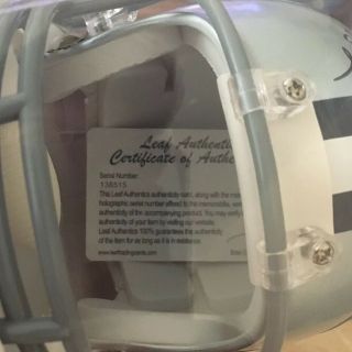 Bob Lilly Auto Mini Helmet Leaf Authenticated Cowboys Inscribed ‘HOF 80’ 3