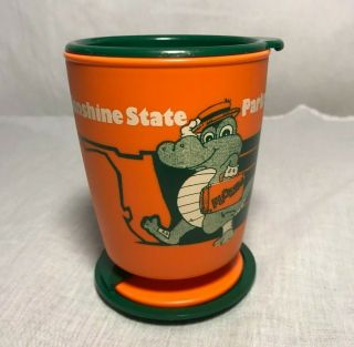 Vintage Plastic Travel Coffee Mug Cup Florida Sunshine State Parkway Gator