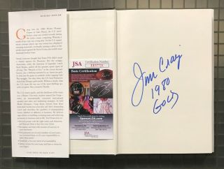 Jim Craig 1980 Usa Olympic Signed Auto " Gold Medal Strategies " Book Jsa