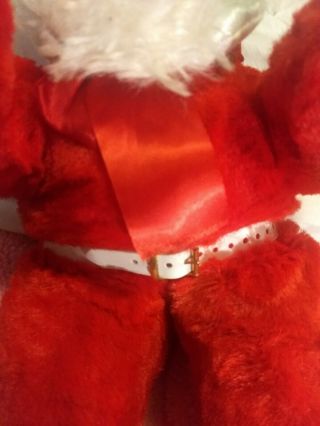 Vintage Christmas Rubber Vinyl Face Santa Claus Stuffed Doll