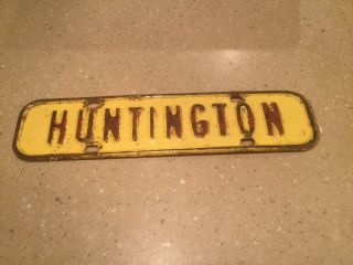 Vintage Antique Huntington West Virginia Vanity License Plate Topper