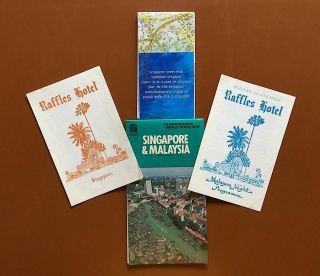 Maps Of Singapore / Malaysia,  Vintage Raffles Hotel Programs