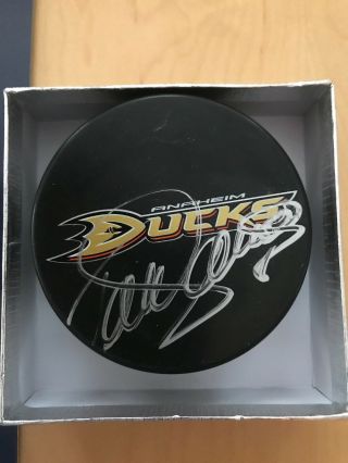 Nhl Anaheim Ducks Teemu Selanne Autographed Puck