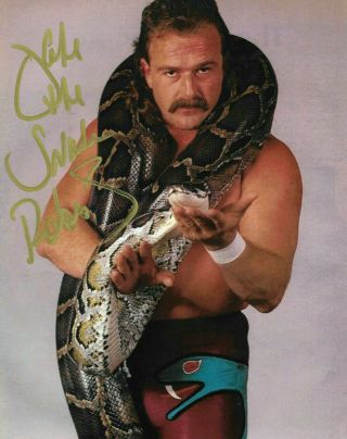 Wwe Jake The Snake Roberts Hand Signed Autographed 8x10 Photo With 12