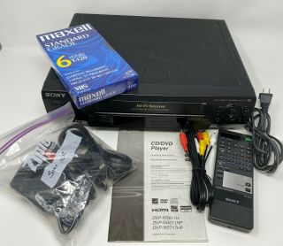 Sony Slv - N50 Hifi Stereo Vhs Vcr Player Remote,  Av Cables,  Blank Tape,  Perfect