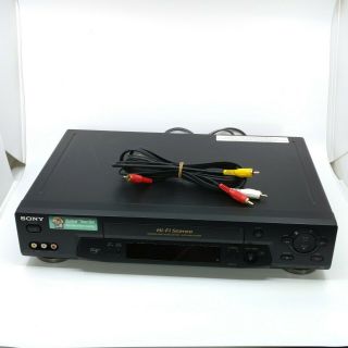 Sony Slv - N71 Vcr Vhs Player Recorder 4 Head Hifi Stereo Video Cassette Black