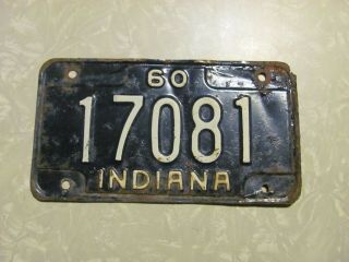 1960 Indiana Motorcycle License Plate Paint