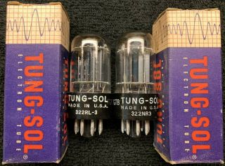 2 Nos Nib Matched Tung - Sol 6sn7gtb Black Plate Audio Tubes Usa 1960 