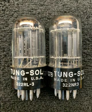 2 NOS NIB Matched Tung - Sol 6SN7GTB Black Plate Audio Tubes USA 1960 ' s 3