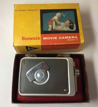 Vintage Kodak Brownie 8mm Movie Camera Model 2 77 F/2.  3 Lens