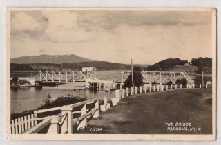 Vintage Postcard Rppc The Bridge Narooma Nsw 1900s