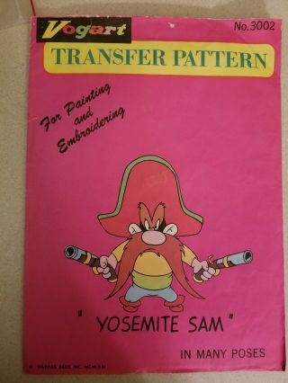 Vintage Vogart Yosemite Sam 3002 Transfer Pattern Painting Or Embroidery