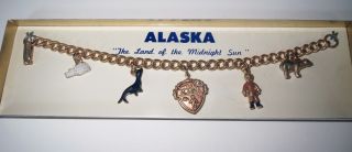Rare Early Alaska Eskimo Inuit - Charm Bracelet