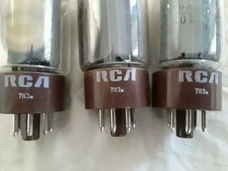 Three RCA 5881 BROWN BASE TUBES EARLY 6L6 2