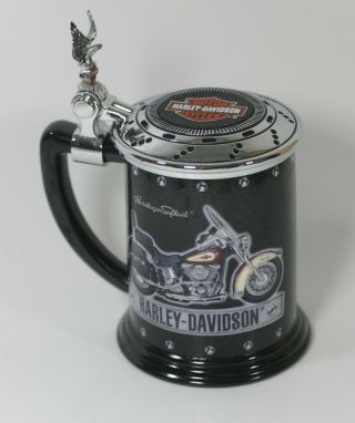 Harley Davidson Soft Tail Classic Collector Tankard From The Franklin