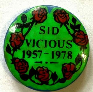 Sex Pistols - Sid Vicious - Old Og Vtg 70/80s Button Pin Badge 25mm Punk