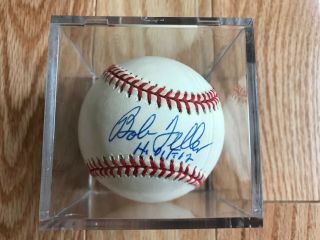 Bob Feller " Hof 62 " Autographed Signed Official American League Baseball