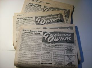 10 X Greyhound Owner Vintage 1989 Newspapers Greyhound Racing & Dog Breeding