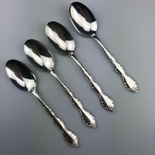 4 Vintage 1964 Spoons Wm.  Rogers Mfg Co.  Extra Plate Silver Camelot/melody