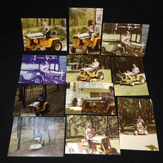 11 Vtg Found Photos Dad W/ Kid On Cub Cadet Lawn Tractor International Harvester