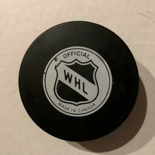 1976 - 1991 WHL Portland Winter Hawks 15 Official Game Hockey Puck Western League 2