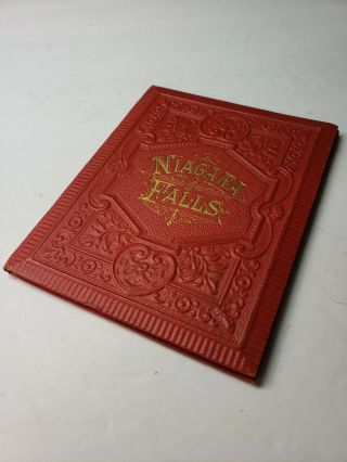 Vintage 1886 Niagara Falls Souvenir Picture Book Early Railroad