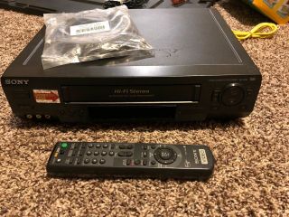 Sony Slv - N50 Stereo Vcr Vhs Video Cassette Recorder With Remote