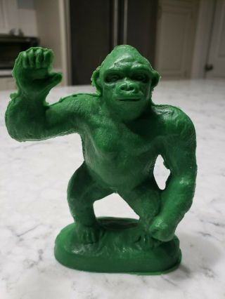 Vintage Mold A Rama Wax Molded Gorilla Monkey Orangutan Green Zoo Souvenir