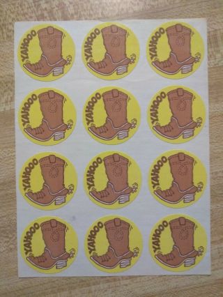 Vintage Trend Matte Yahoo Boot Leather Scratch And Sniff Stickers Sheet