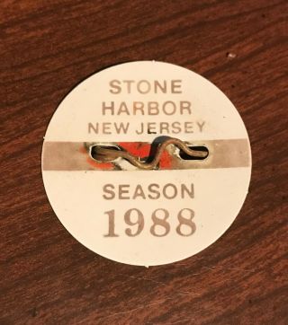 1988 Stone Harbor Nj Beach Tag Jersey