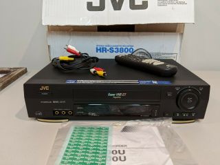 Jvc Hr - S3800u Vhs Et Video Cassette Recorder Tape Player With Remote Vcr