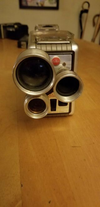 Vintage Kodak Brownie Turret 8mm Movie Camera With 3 Lenses