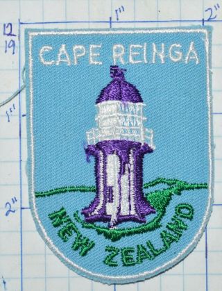 Zealand,  Cape Reinga On North Island Lighthouse Souvenir Patch