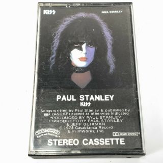 Vintage Kiss 1978 Paul Stanley Solo Album Cassette Tape Aucoin Casablanca