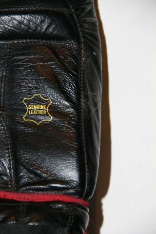 Vintage Title Boxing Classic 16oz Hook & Loop Leather Gloves Black 3
