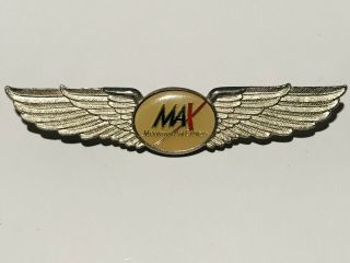 Defunct Max Mountain Air Express Pilot Wing Pin Badge